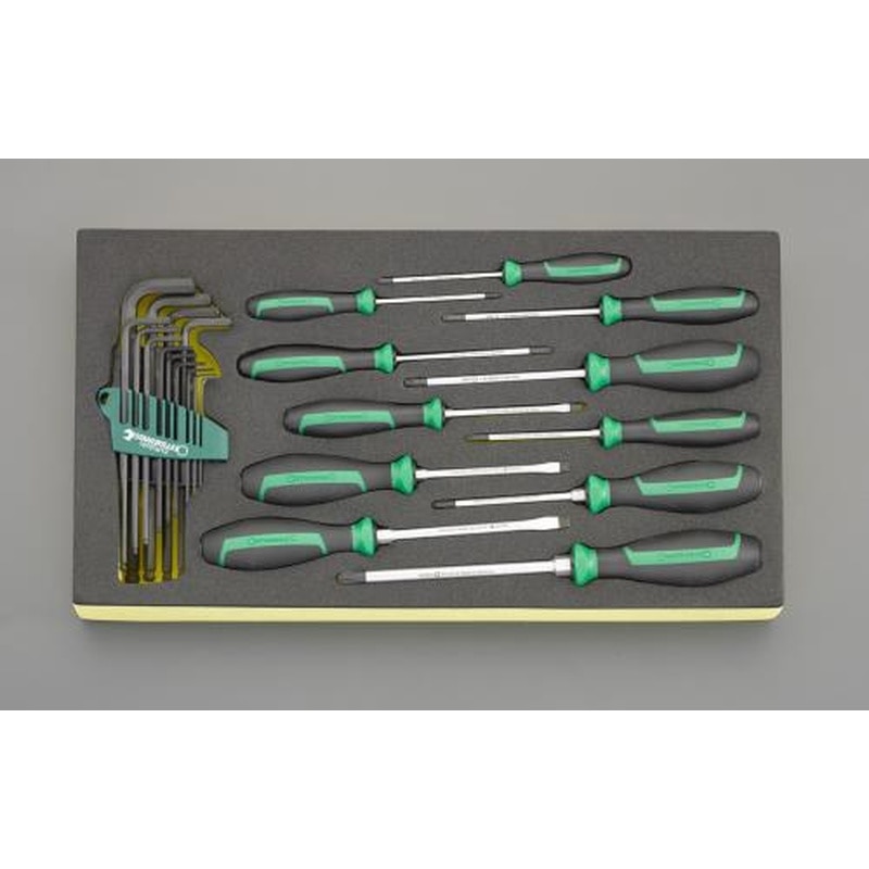 エスコ EA612VB-4 24本組ドライバー・六角棒レンチセット 1個（ご注文単位1個）【直送品】