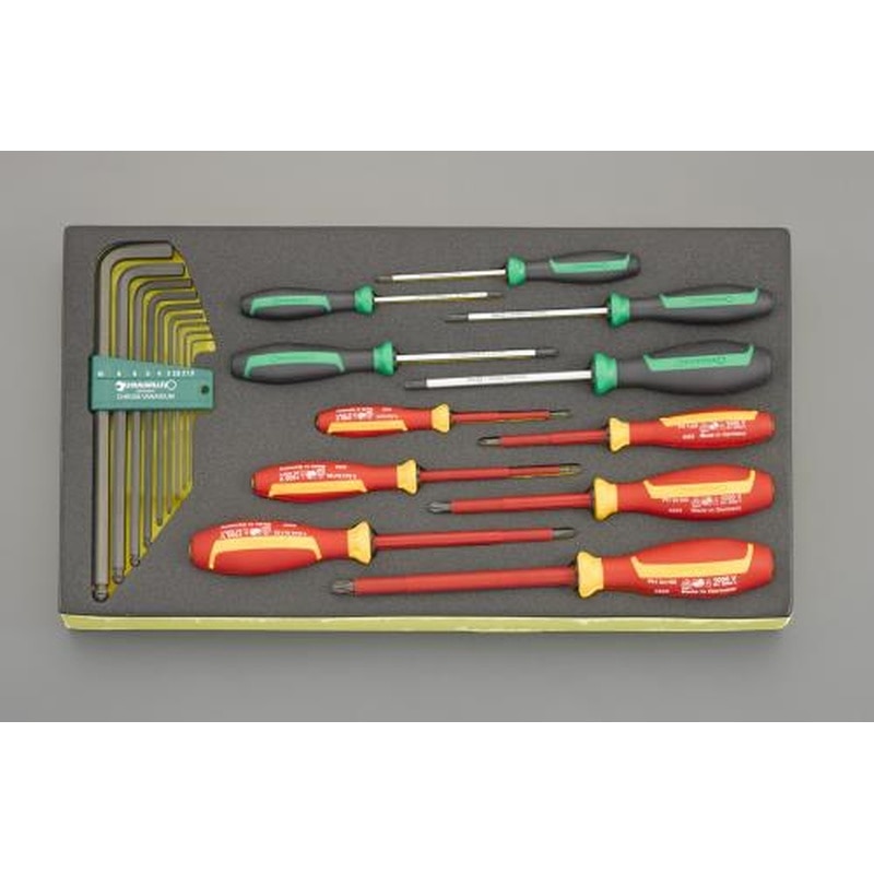 エスコ EA612VB-5 20本組ドライバー・六角棒レンチセット 1個(ご注文単位1個)【直送品】