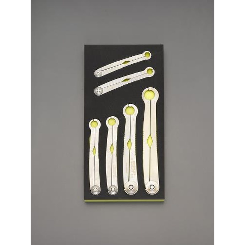 エスコ EA612TA-5 6本組ユニオンナットレンチ(ラチェット式) 1個(ご注文単位1個)【直送品】