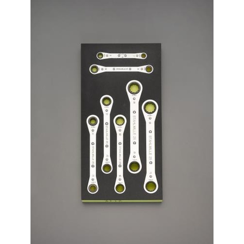 エスコ EA612TA-7 7本組ラチェットメガネレンチ(メトリックサイズ) 1個（ご注文単位1個）【直送品】