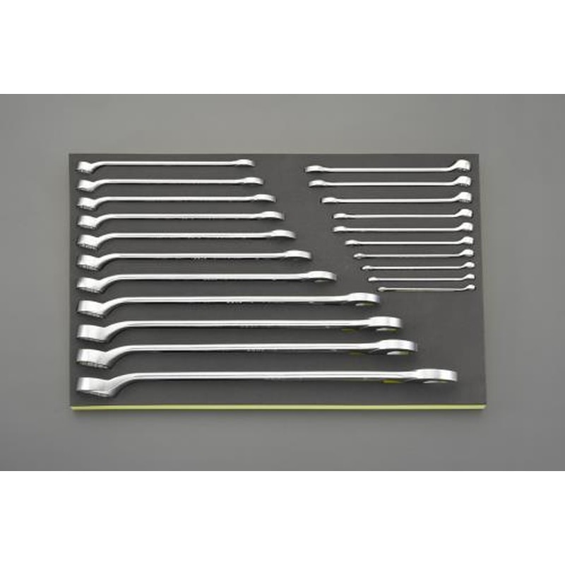 エスコ EA612TF-3 21本組ロング片目片口スパナセット 1個（ご注文単位1個）【直送品】