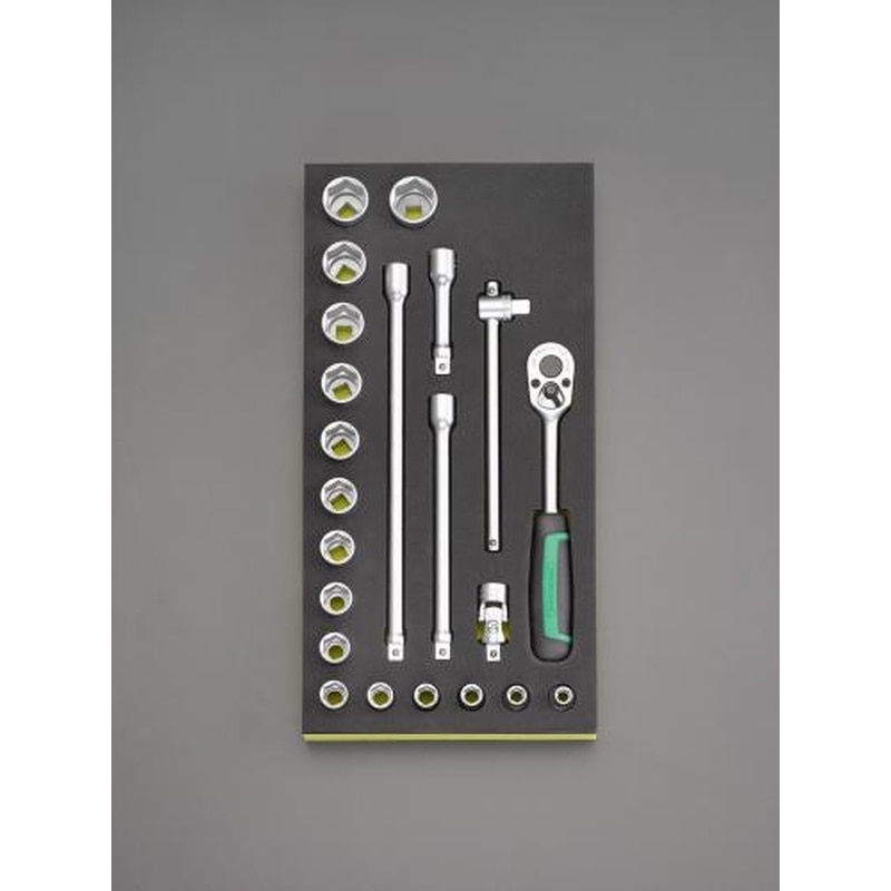 エスコ EA612TA-15 3/8”DRソケットレンチセット 1個(ご注文単位1個)【直送品】