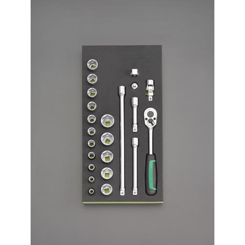 エスコ EA612TA-16 3/8”DRソケットレンチセット 1個（ご注文単位1個）【直送品】