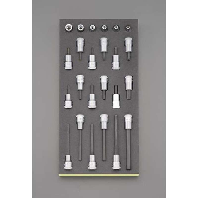 >エスコ EA612TA-18 3/8”DR［INHEX]ビットソケットセット 1個（ご注文単位1個）【直送品】