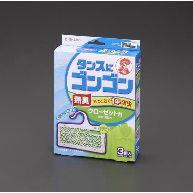 エスコ EA941E-31 衣類用防虫剤(クローゼット用/3個) 1個（ご注文単位1個）【直送品】
