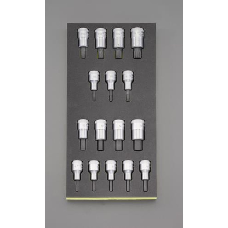 エスコ EA612TA-28 1/2”DR［INHEX]ビットソケットセット 1個（ご注文単位1個）【直送品】
