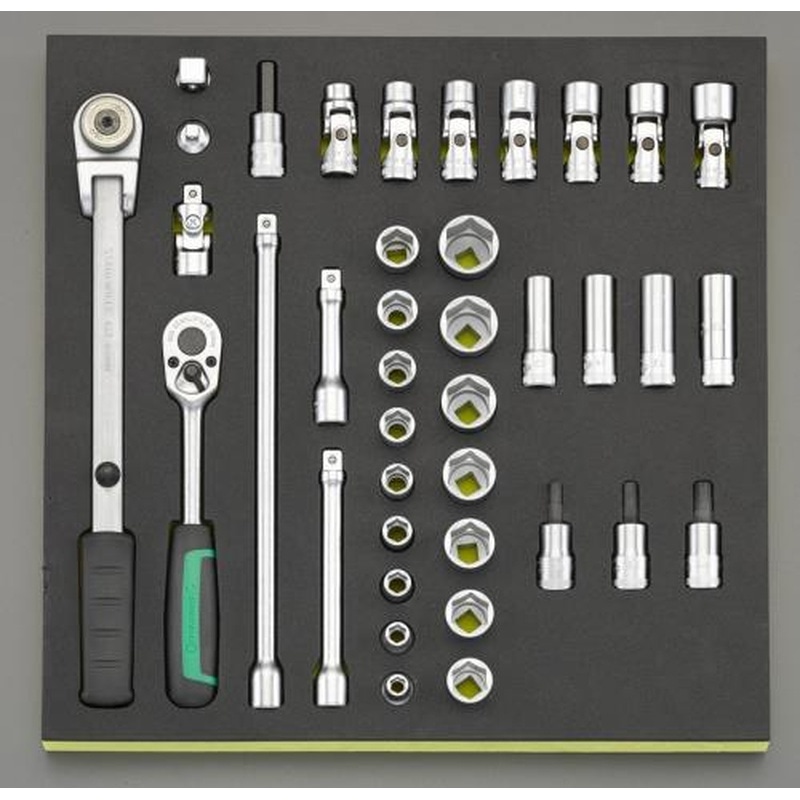 エスコ EA612TB-4 3/8”DRソケットレンチセット 1個（ご注文単位1個）【直送品】