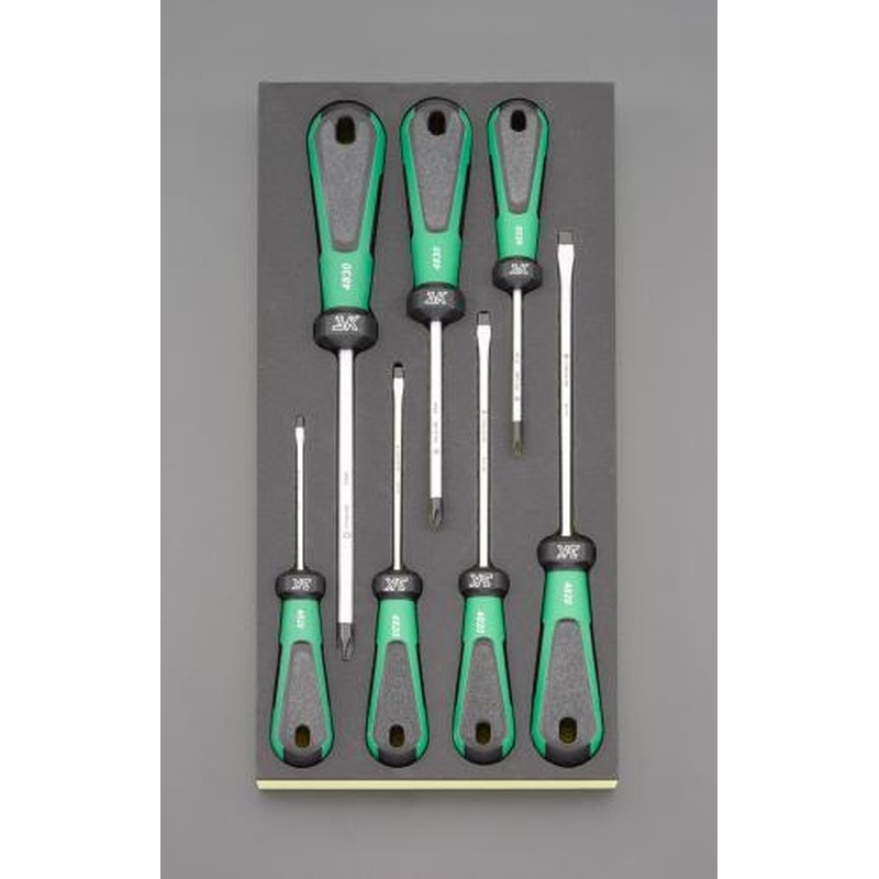 エスコ EA612TA-34 7本組［＋-]ドライバーセット 1個（ご注文単位1個）【直送品】