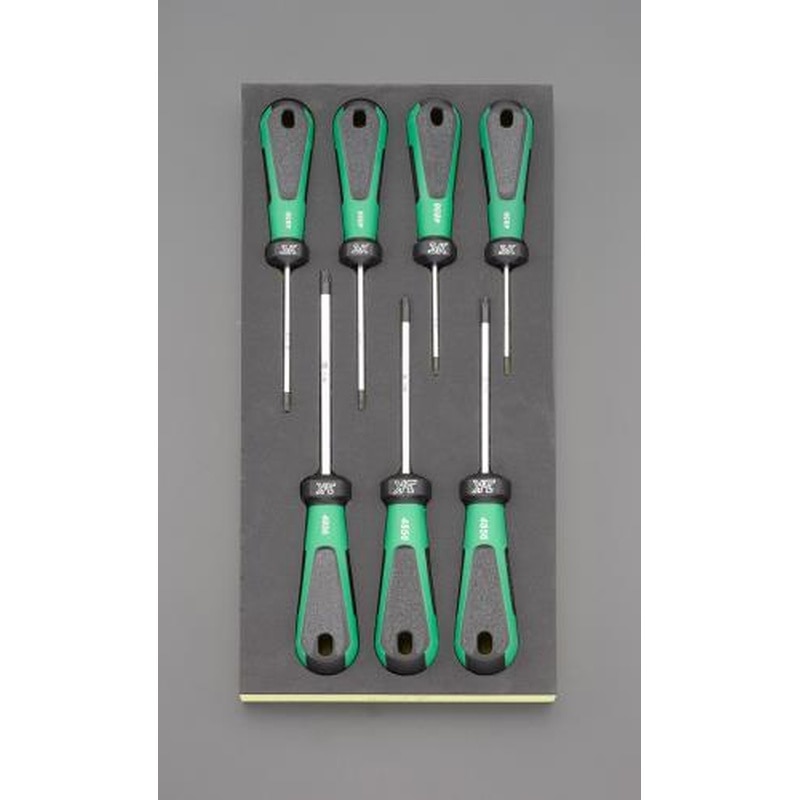 エスコ EA612TA-35 7本組［TORX]ドライバーセット(イジリ止付) 1個（ご注文単位1個）【直送品】