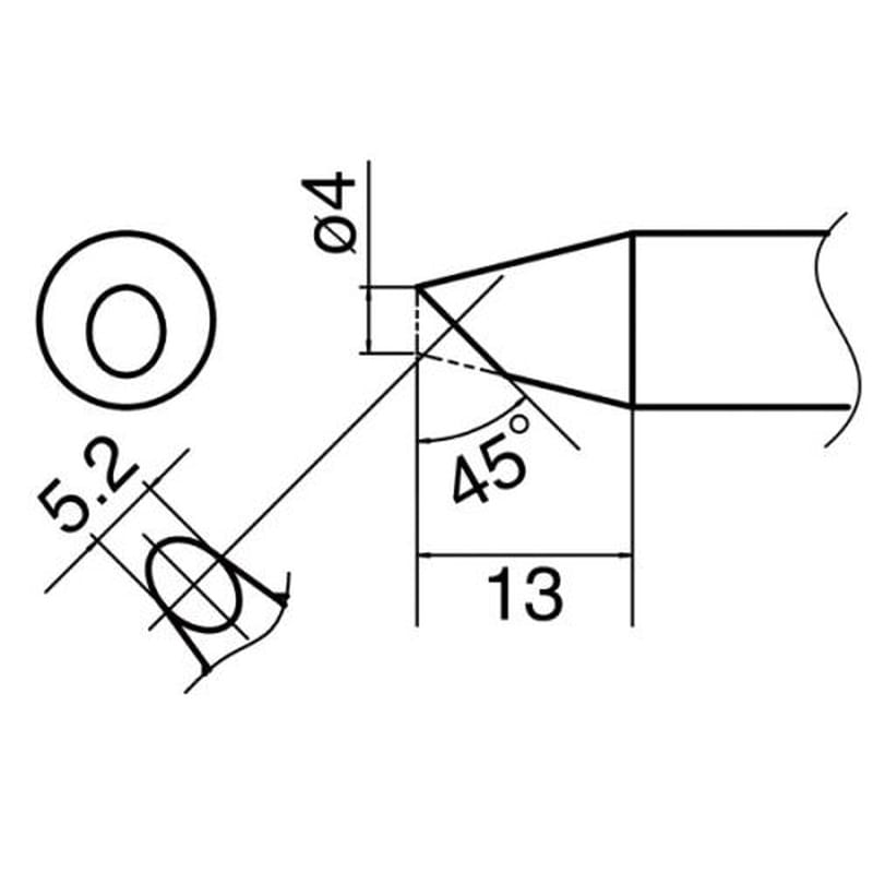 エスコ EA304AM-9 φ0.4mm交換用こて先(EA304AM用) 1個（ご注文単位1個）【直送品】