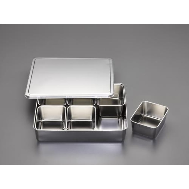 エスコ EA508S-165 325x283x63mmふた付ボックス(ステンレス製) 1個（ご注文単位1個）【直送品】