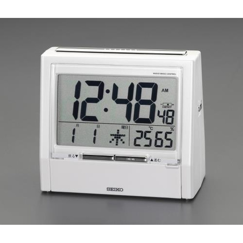 エスコ EA798CS-6 108x122x62mm［電波]置時計 1個（ご注文単位1個）【直送品】