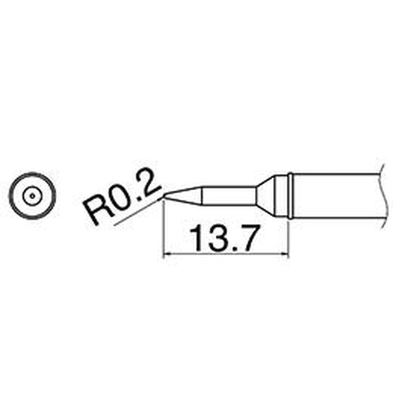 エスコ EA304AL-6 R0.2mm交換用こて先(EA304AL用) 1個（ご注文単位1個）【直送品】