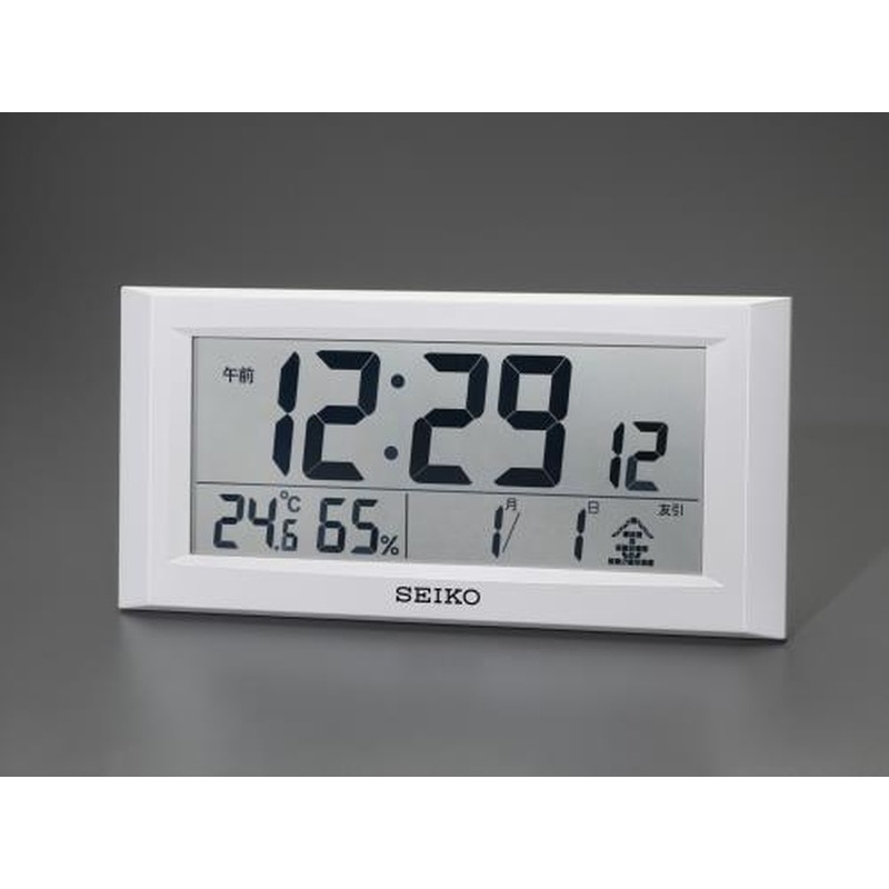 エスコ EA798CS-1 247x508x46mm［衛星電波]掛・置兼用時計 1個（ご注文単位1個）【直送品】