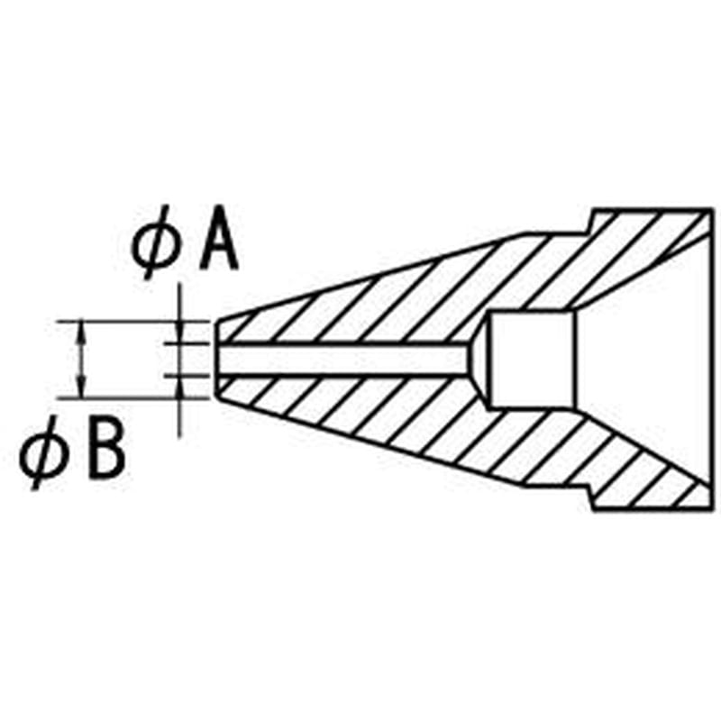エスコ EA323MA-17 φ0.8/φ2.3mm交換用ノズル(EA323MA-1用) 1個（ご注文単位1個）【直送品】