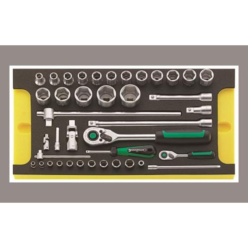 エスコ EA612VC-1 1/4”DR・1/2”DRソケットレンチセット 1個（ご注文単位1個）【直送品】