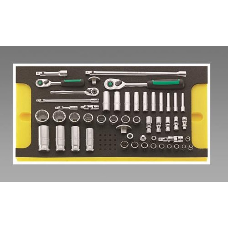 エスコ EA612VC-2 1/4”DR・3/8”DRソケットレンチセット(インチ) 1個（ご注文単位1個）【直送品】