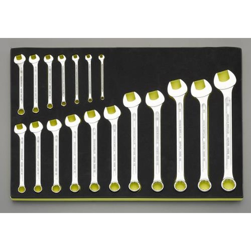 エスコ EA612TC-1 18本組片目片口スパナセット 1個（ご注文単位1個）【直送品】