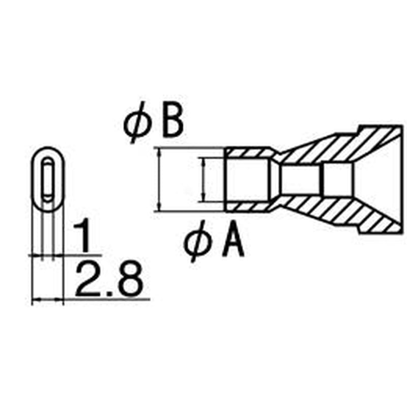 エスコ EA323MA-26 φ3.0/φ4.8mm交換用ノズル(EA323MA-1用) 1個（ご注文単位1個）【直送品】