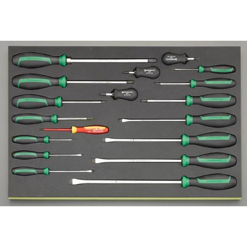 エスコ EA612TC-3 18本組ドライバーセット 1個（ご注文単位1個）【直送品】