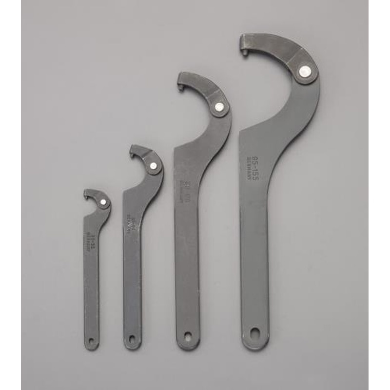 エスコ EA613XC 22-155mm4本組自在フックレンチセット(ピン型) 1個（ご注文単位1個）【直送品】