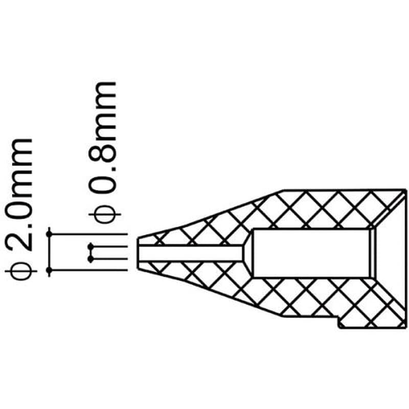 エスコ EA323MB-11 φ0.8/φ2.0mm交換ノズル(EA323MB-1，2用) 1個（ご注文単位1個）【直送品】
