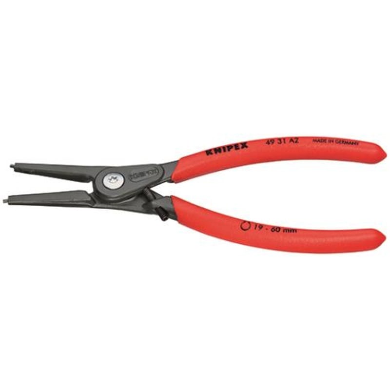 エスコ EA590BJ-12 19-60mm軸用スナップリングプライヤー(ストッパー付) 1個（ご注文単位1個）【直送品】