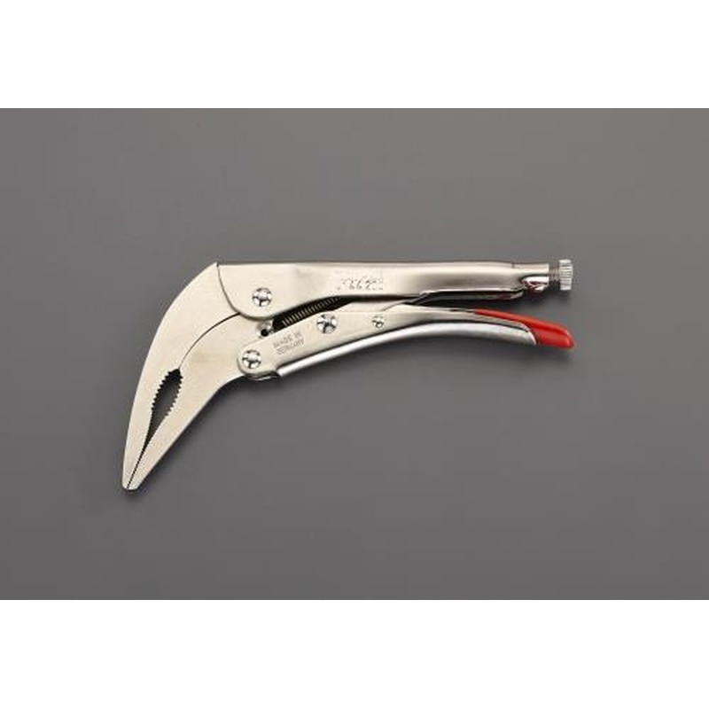 エスコ EA533FE-8 200mmロッキングプライヤー(ロングノーズ/70°ベンド) 1個(ご注文単位1個)【直送品】