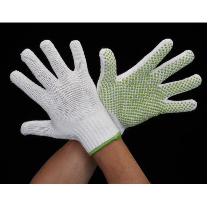 エスコ EA354AC-12[フリー/230mm]手袋(ポリエステル・綿・滑り止め付) 1個（ご注文単位1個）【直送品】