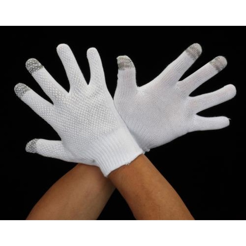 エスコ EA354AC-17[L/230mm]手袋(綿・導電性繊維) 1個（ご注文単位1個）【直送品】