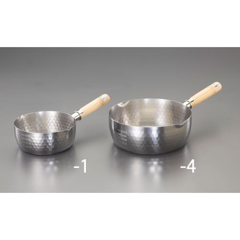 エスコ EA913VN-4 2.8L雪平鍋(ステンレス製/目盛付) 1個（ご注文単位1個）【直送品】