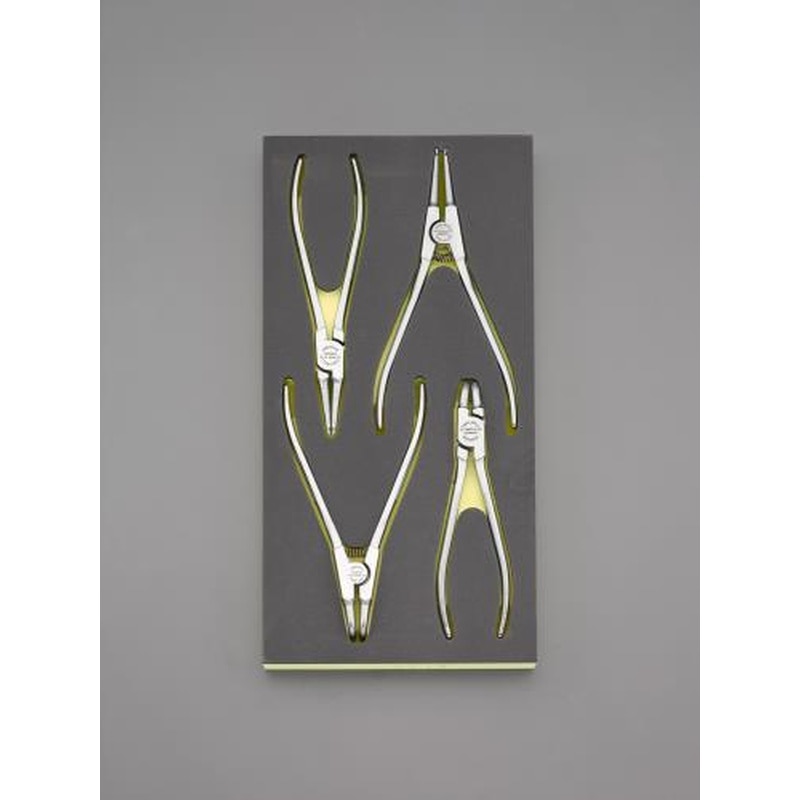 エスコ EA612TA-43 4本組スナップリングプライヤーセット 1個（ご注文単位1個）【直送品】