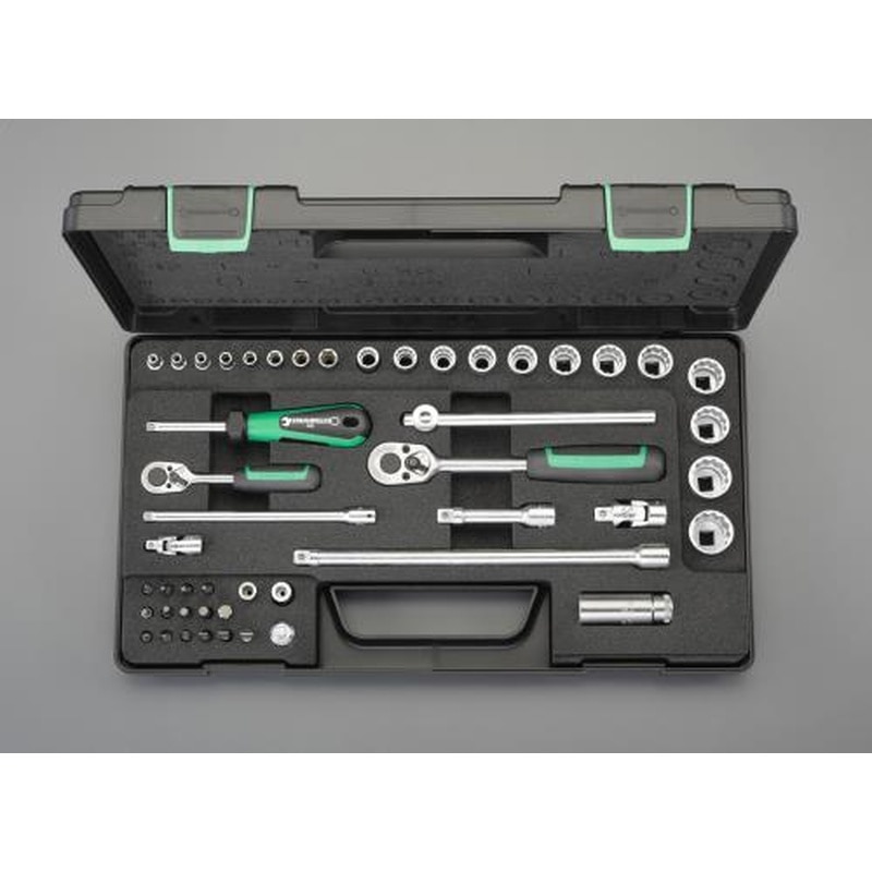 エスコ EA617BC-9 1/4”・3/8”DRソケットレンチセット 1個（ご注文単位1個）【直送品】