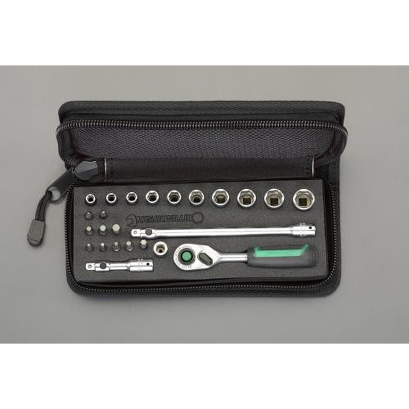 エスコ EA617BC-10 1/4”DRソケットレンチセット 1個（ご注文単位1個）【直送品】
