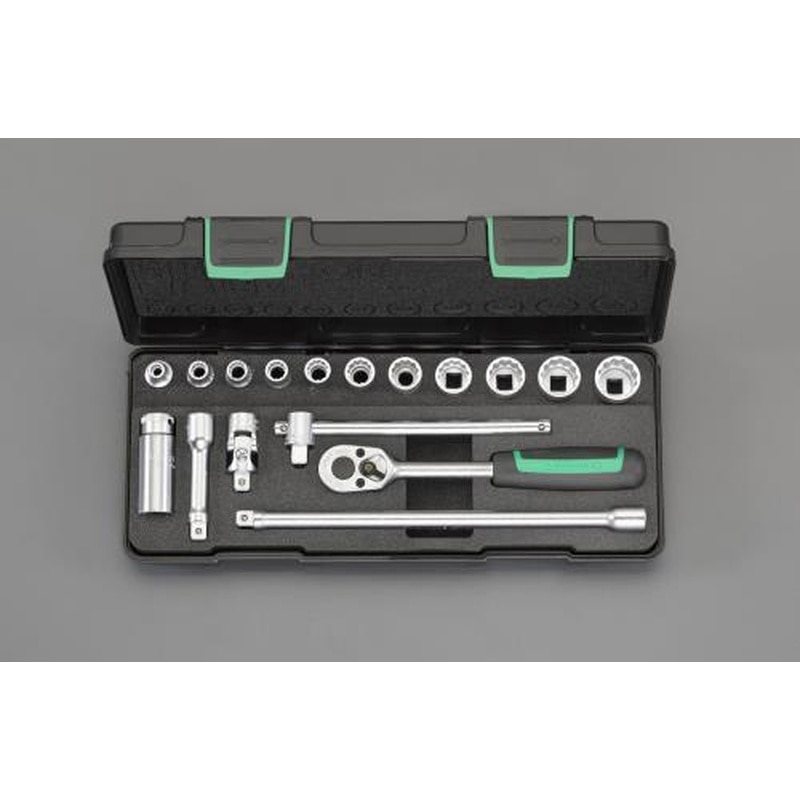 エスコ EA617CC-14 3/8”DRソケットレンチセット 1個（ご注文単位1個）【直送品】