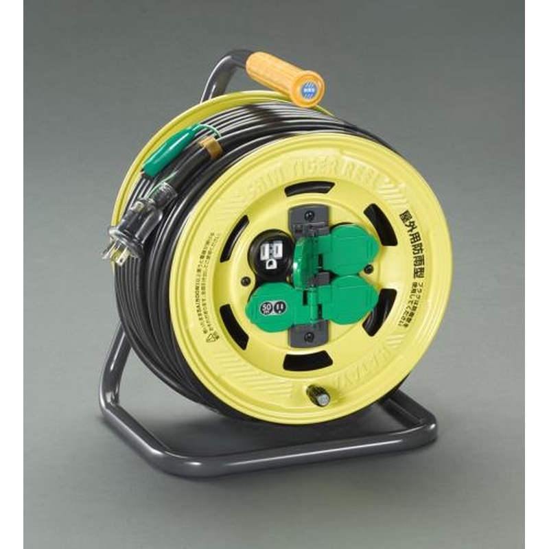 エスコ EA815BT-50 AC125V/15A/50mコードリール(防雨，漏電遮断器付 1個（ご注文単位1個）【直送品】