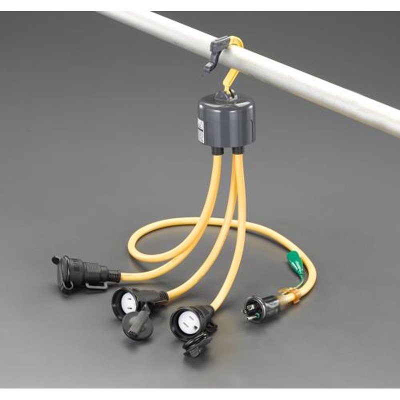 エスコ EA815GC-31 AC125V/15A/1.2m延長コード(3口) 1個（ご注文単位1個）【直送品】