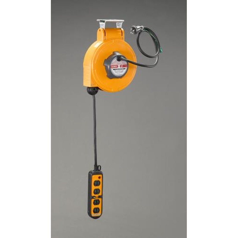 エスコ EA815SS-26 AC125V/15A/8m自動巻リール付コンセント 1個（ご注文単位1個）【直送品】