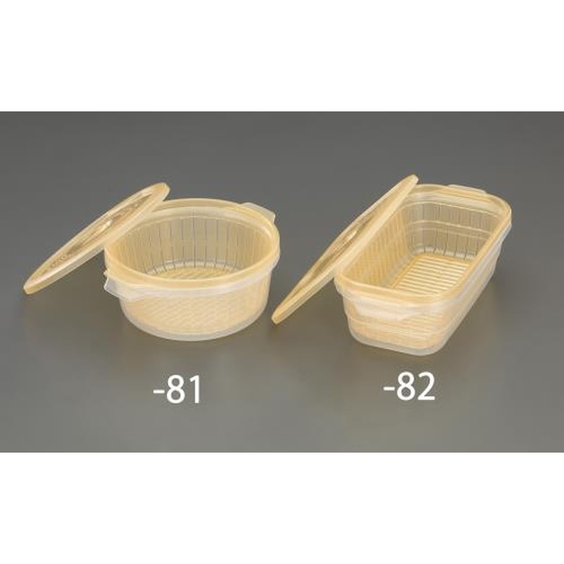 エスコ EA508TC-82 251x130x81mm/1300ml保存容器(ザル付) 1個（ご注文単位1個）【直送品】