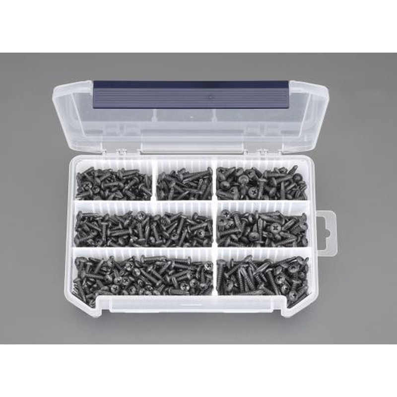 エスコ EA949AM-71 ピアスビスセット(ナベ頭/ステンレス/黒色) 1個（ご注文単位1個）【直送品】