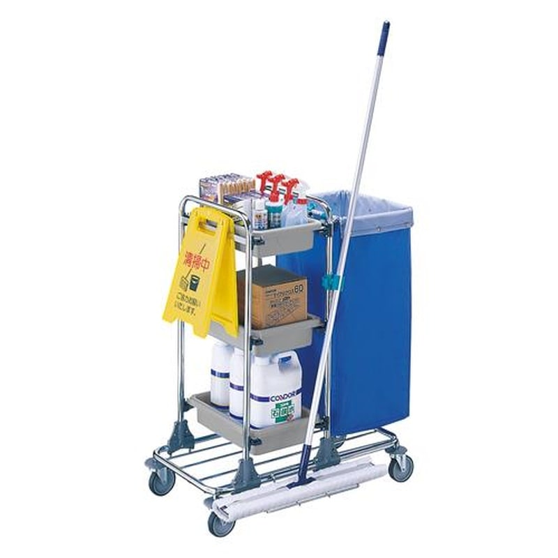 エスコ EA928CF-6 470x830x1040mm清掃用カート 1個(ご注文単位1個)【直送品】