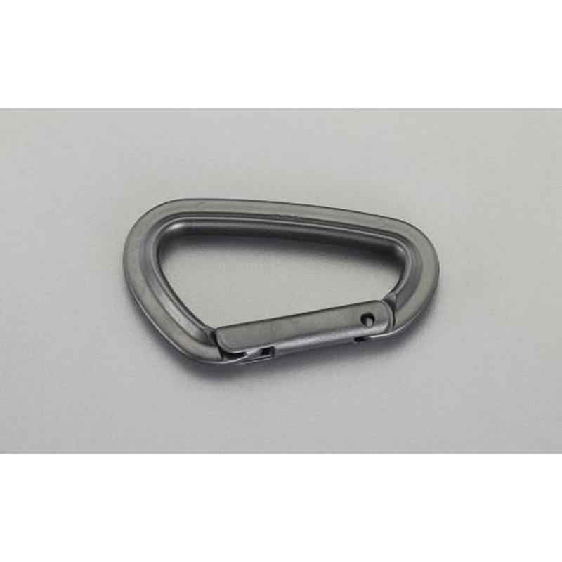 エスコ EA638JG-33 75mmカラビナフック(プラスチック製/黒) 1個（ご注文単位1個）【直送品】