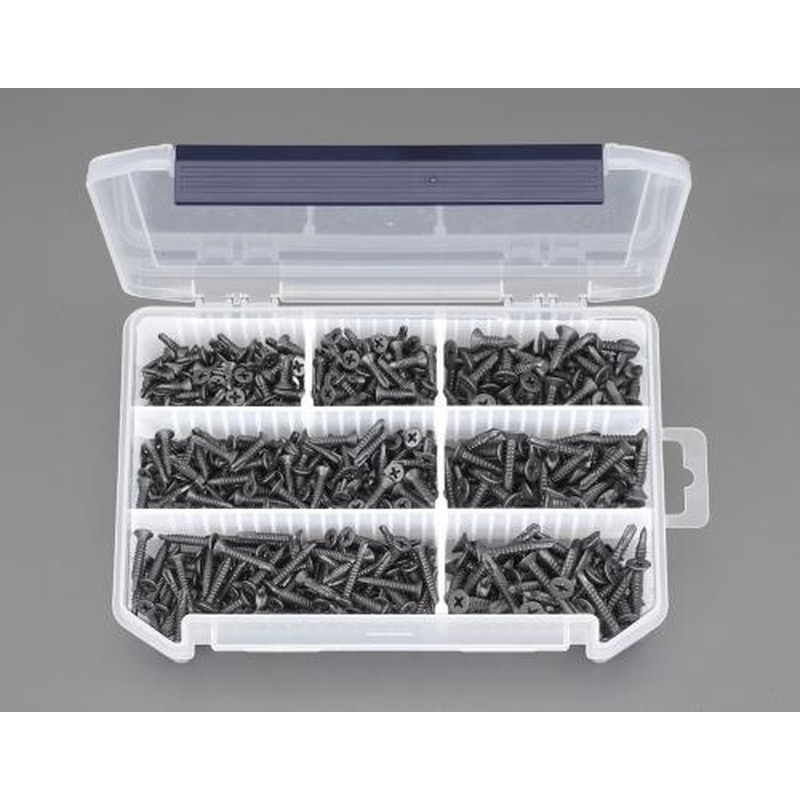 エスコ EA949AM-72 ピアスビスセット(皿頭/ステンレス/黒色) 1個（ご注文単位1個）【直送品】