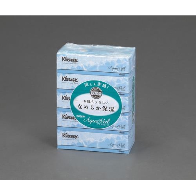 エスコ EA929A-15 ティッシュペーパー(アクアヴェール/5箱) 1個（ご注文単位1個）【直送品】