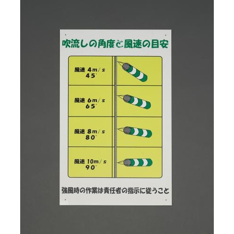 エスコ EA983BD-62 300x500mm吹流し標識 1個（ご注文単位1個）【直送品】