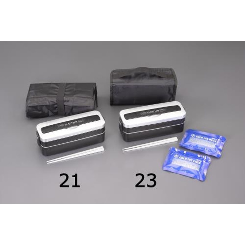 エスコ EA763AV-21 227x112x60mm/800mlランチボックス 1個(ご注文単位1個)【直送品】