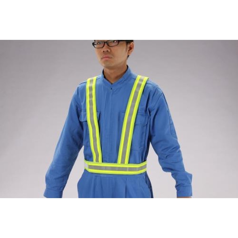 エスコ EA983R-241 安全ベスト(防炎加工/イエロー) 1個（ご注文単位1個）【直送品】