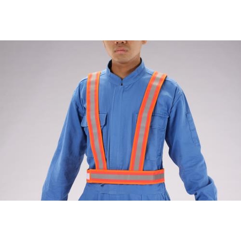 エスコ EA983R-242 安全ベスト(防炎加工/オレンジ) 1個（ご注文単位1個）【直送品】