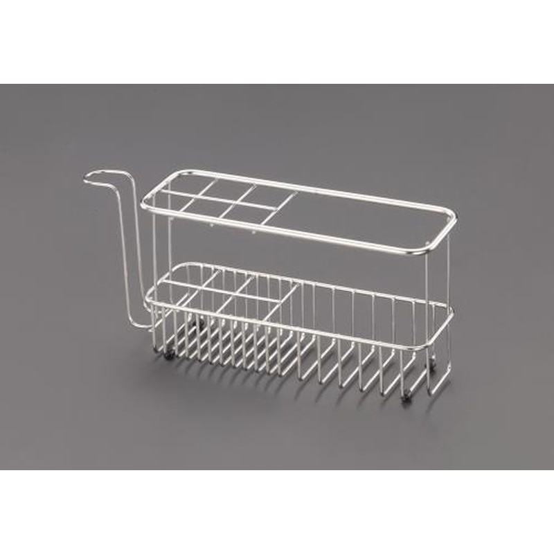 エスコ EA638LF-93 218x61mm歯ブラシスタンド(ステンレス製) 1個（ご注文単位1個）【直送品】