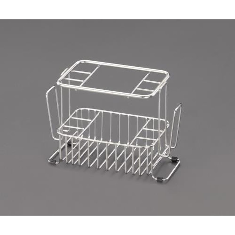 エスコ EA638LF-94 141x72mm歯ブラシスタンド(ステンレス製) 1個（ご注文単位1個）【直送品】